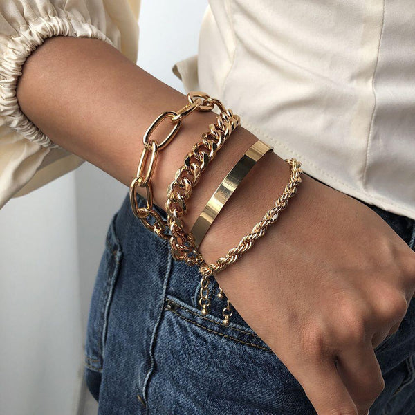 Élise Gold Bracelet Set