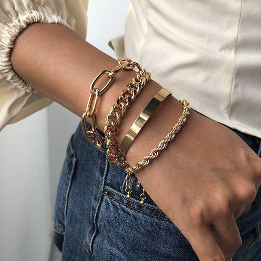 Élise Gold Bracelet Set